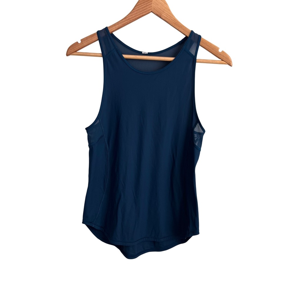 Lululemon Sculpt Tank Top Teal Blue Mesh Back Activewear Womens Size 4